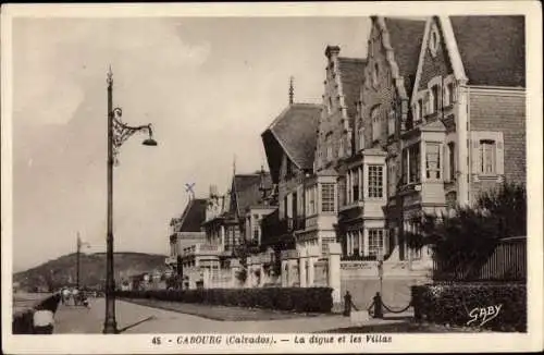 Ak Cabourg Calvados, La Digue, Les Villas