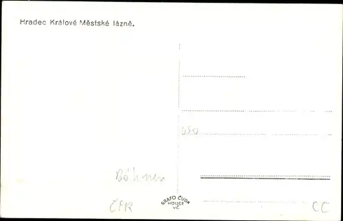 Ak Hradec Králové Königgrätz Stadt, Mestske lazne