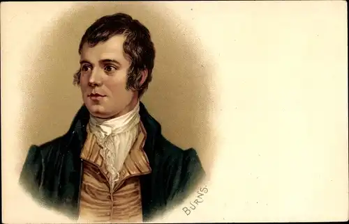 Litho Robert Burns, schottischer Dichter