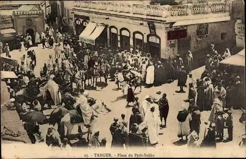 Ak Tanger Marokko, Place du Petit Sokko, Café des Postes, Maghreb