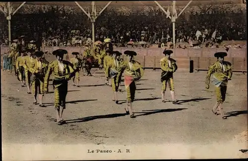 Ak Corrida de Toros, le Paseao, Stierkampf