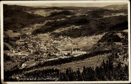 Ak Schumburg Desse Tanvald Reg. Reichenberg, Totalansicht der Ortschaft