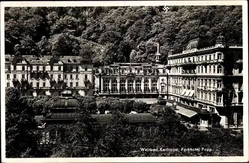 Ak Karlovy Vary Karlsbad Stadt, Parkhotel Pupp