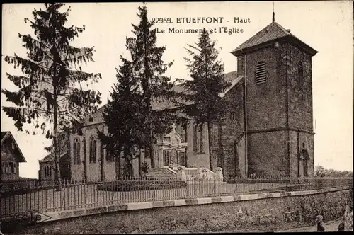 Ak Etueffont Haut Territoire de Belfort, Le Monument, L'Eglise