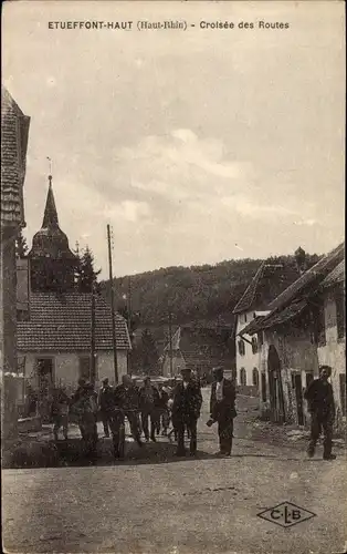 Ak Étueffont-Haut Haut Rhin, Croisée des Routes