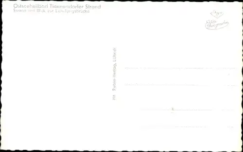 Ak Ostseebad Timmendorfer Strand, Blick zur Landungsbrücke, Strandpartie