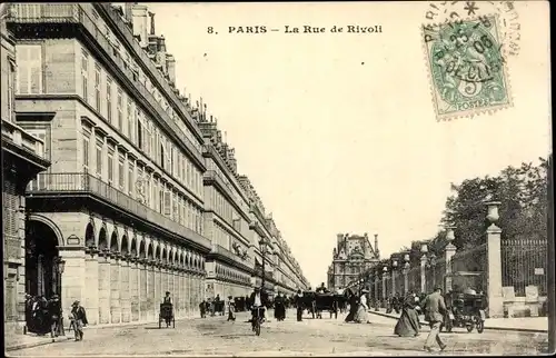 Ak Paris, La Rue de Rivoli