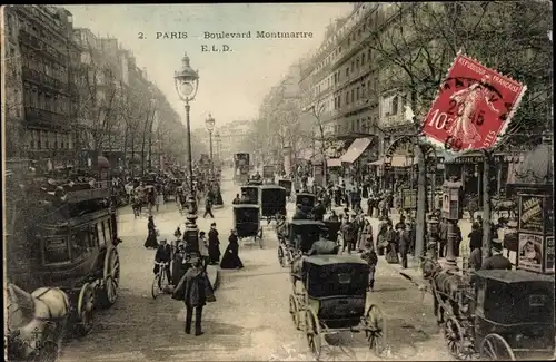 Ak Paris II, Boulevard Montmartre