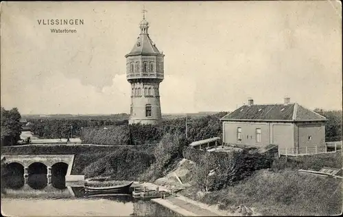 Ak Vlissingen Zeeland Niederlande, Watertoren