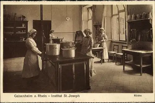 Ak Geisenheim am Rhein Hessen, Institut St. Joseph, Küche