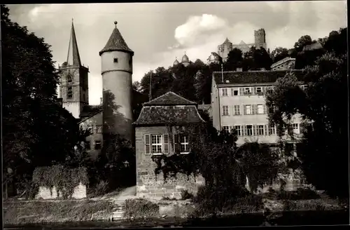 Ak Wertheim am Main, Teilansicht, Turm