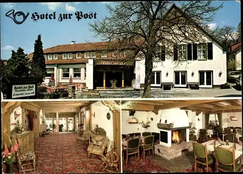Ak Balve im Sauerland, Hotel Zur Post, Gasträume, Terrasse