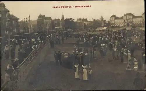 Foto Ak Montevideo Uruguay, Playa Pocitos