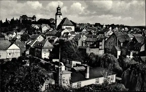 Ak Simmern im Rhein Hunsrück Kreis, Blick auf Stadt und Kirche