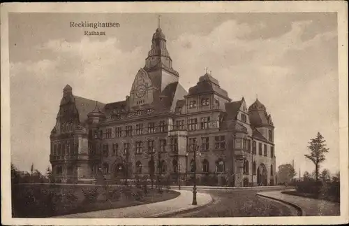 Ak Recklinghausen im Ruhrgebiet, Rathaus