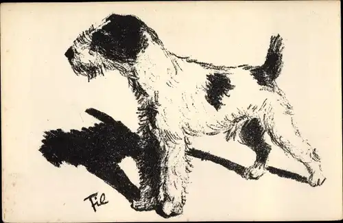 Künstler Ak Fil, Fox Terrier