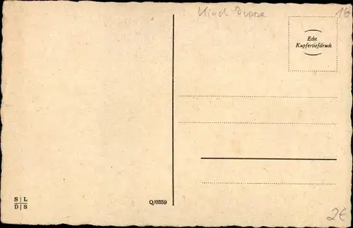 Ak kleines Mädchen mit Puppe