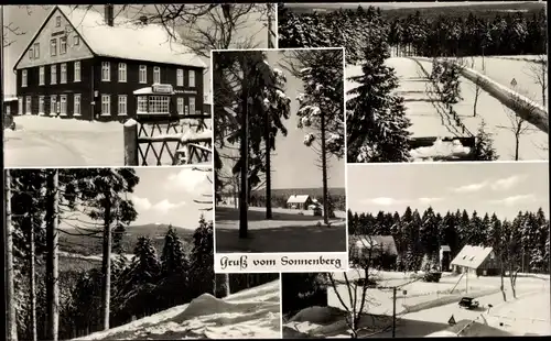 Ak Sankt Andreasberg Braunlage im Oberharz, Gaststätte Sonnenberg im Winter