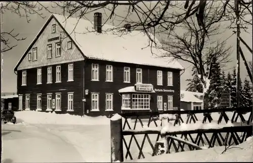 Ak Sankt Andreasberg Braunlage im Oberharz, Gaststätte Sonnenberg, Schnee