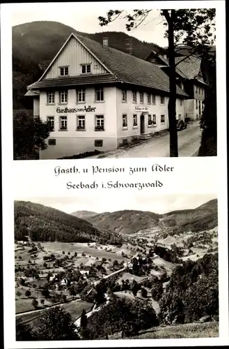 Ak Seebach in Baden Schwarzwald, Gasthof zum Adler, Ort