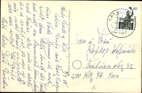 Ak Langlingen Niedersachsen, Gasthof zur Post, Allerpartie, Dorfstraße