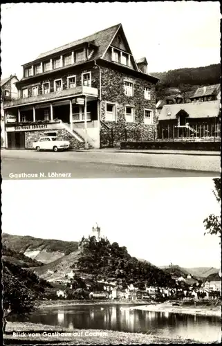 Ak Cochem im Landkreis Cochem Zell Rheinland Pfalz, Gasthaus N. Löhnerz, Blick auf die Stadt