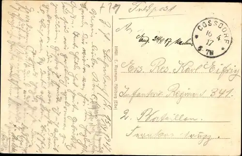 Ak Mühlberg an der Elbe, Hohestraße, Kaiserliches Postamt