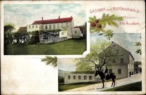 Ak Kottmar in der Oberlausitz, Gasthof zum Kottmarwald