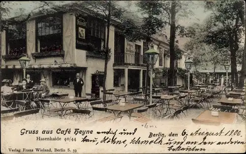 Ak Berlin Kreuzberg, Cafe Heyne, Hasenheide 40/44