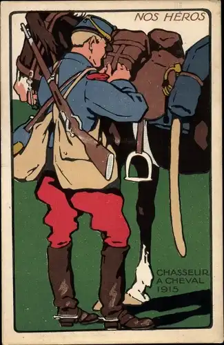 Ak Nos Héros, Chasseur a Cheval 1915