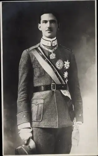 Ak Prinz Umberto II. von Italien, Principe Umberto di Savoia, Uniform