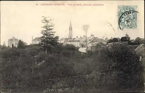 Ak Caumont l'Éventé Calvados, Vue generale, prise des Ardoisieres