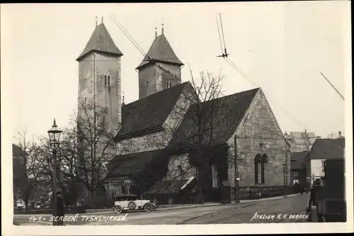 Ak Bergen Norwegen, Tyskekirken