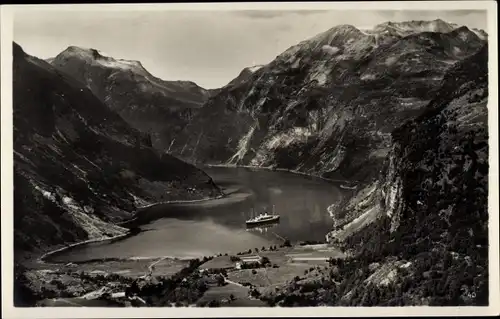 Ak Geirangerfjord Norwegen, Landschaft, Fjord, Dampfer