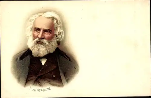 Litho Henry Wadsworth Longfellow, Schriftsteller, Dichter, Dramatiker