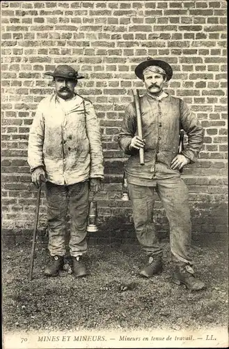 Ak Pas de Calais, Mines et Mineurs, Mineurs en tenue de travail, Bergleute