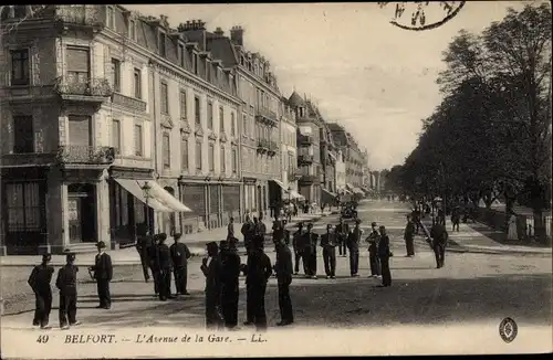 Ak Belfort Beffert Beffort Territoire de Belfort, L'Avenue de la Gare