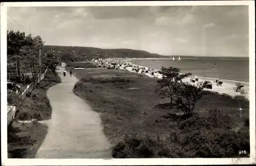 Foto Ak Ostseebad Timmendorfer Strand, Strand mit Promenade