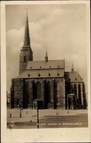 Ak Plzeň Pilsen Stadt, Kostel Sv. Bartolomeje