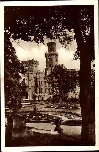 Ak Hluboká nad Vltavou Südböhmen, Zamek, Schloss, Gartenanlagen