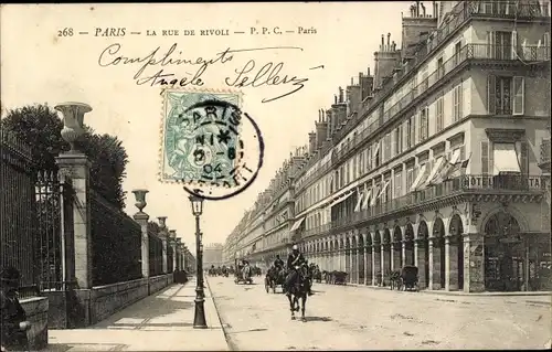 Ak Paris, La Rue de Rivoli