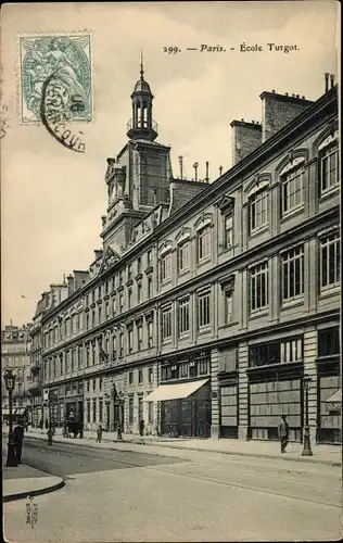 Ak Paris III, Ecole Turgot, Rue de Turbigo