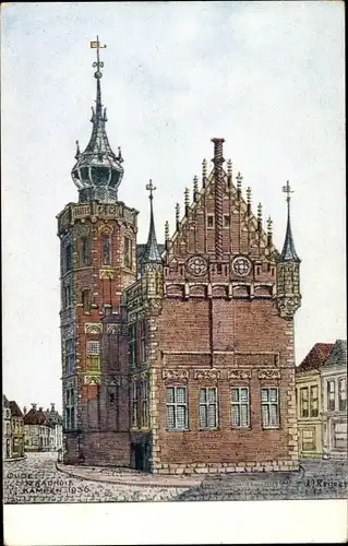 Künstler Ak Kampen Overijssel Niederlande, Oude Raadhuis