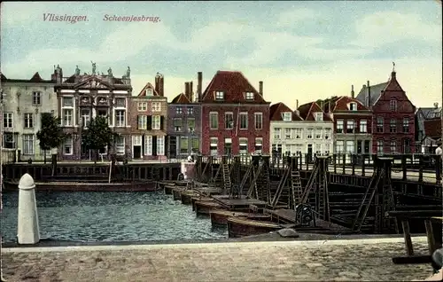 Ak Vlissingen Zeeland Niederlande, Scheepjesbrug