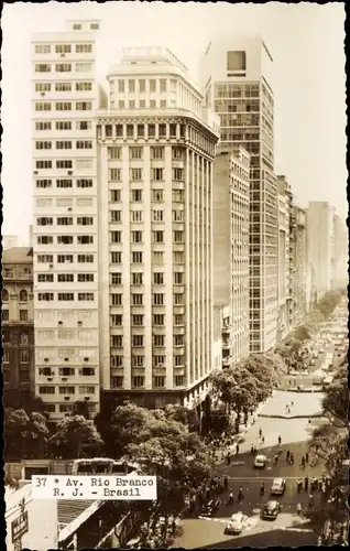 Foto Ak Rio de Janeiro Brasilien, Avenida Rio Branco, Hochhäuser
