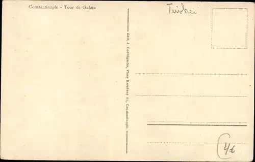 Ak Konstantinopel Istanbul Türkei, Tour de Galata
