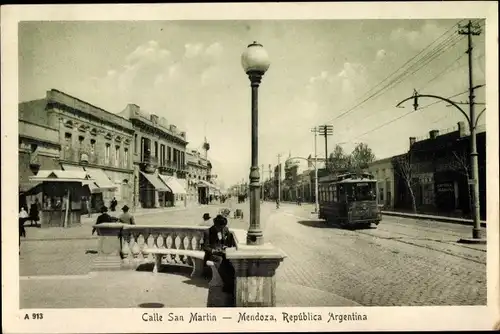 Ak Mendoza Argentinien, Calle San Martin