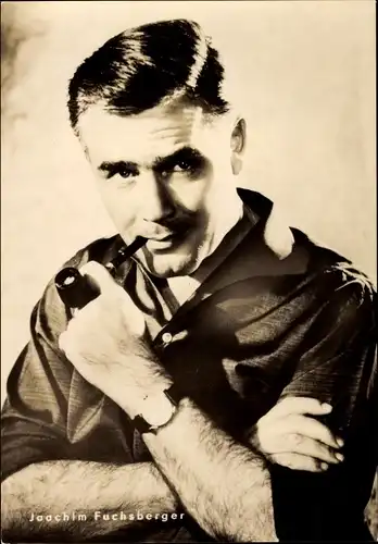 Ak Schauspieler Joachim Fuchsberger, Portrait mit Pfeife, Der Hexer