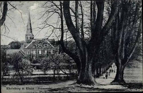 Ak Rheinberg am Niederrhein, Promenade