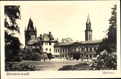 Ak Weinheim an der Bergstraße, Rathaus